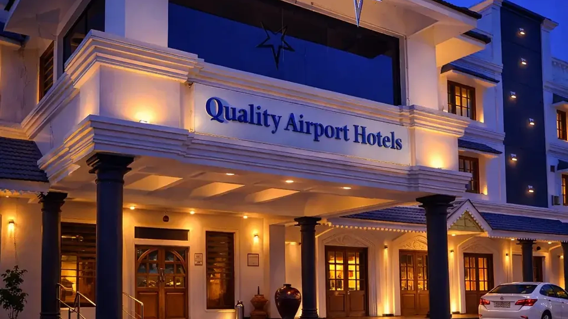 Hotel Entrance — Night